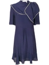 See By Chloé Contrast Stitching Dress In Blue