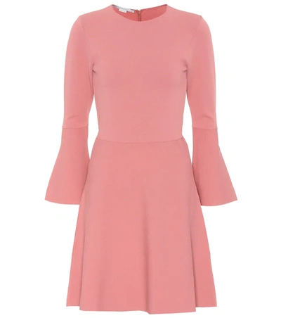 Stella Mccartney Bell-sleeve Fit-and-flare Short Dress In Pink