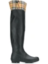 Burberry Vintage Check Knee-high Boots - Black