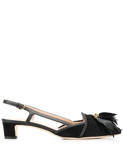 Tod's Leaf Charm Pumps In Black