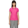 Moncler Logo Embroidered Polo Top In Pink
