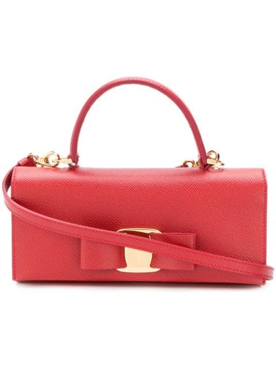 Ferragamo Vara Bow Mini Bag In Red