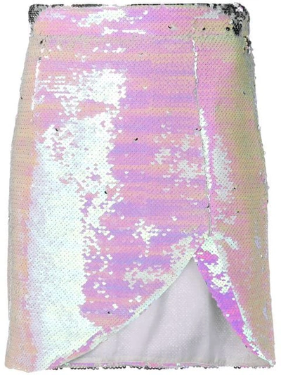 Amen Sequined Mini Skirt In Pink