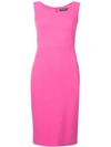 Dolce & Gabbana Fitted Midi Dress In Pink