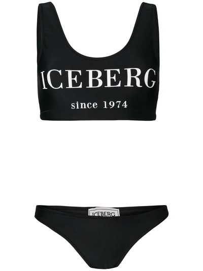 Iceberg Bikini Mit Logo In Black