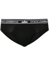 Dolce & Gabbana Mid Briefs In Stretch Cotton Pima In Black