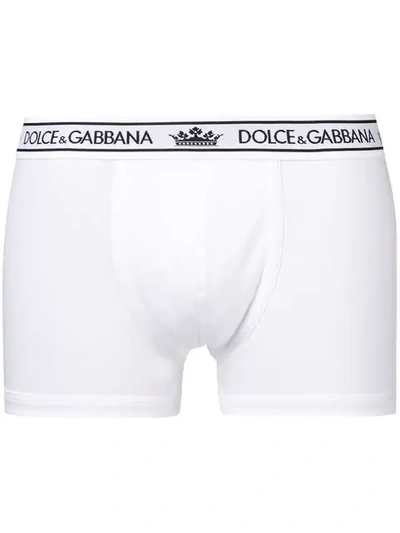 Dolce & Gabbana Logo Fitted Boxers In White