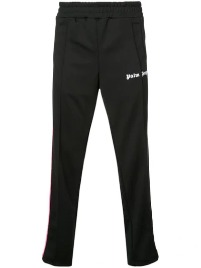 Palm Angels Fluorescent Trim Track Pants In Black