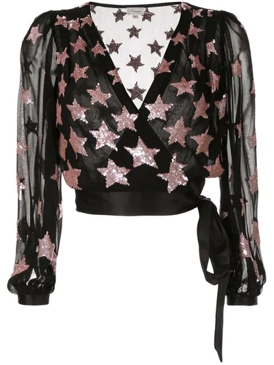 Temperley London Sequin Embroidered Star Blouse In Black