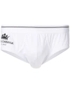 Dolce & Gabbana Logo Print Briefs - White