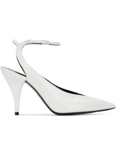 Casadei Pointed Toe Mules In White