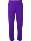 P.a.r.o.s.h Slim-fit Cropped Trousers In Purple