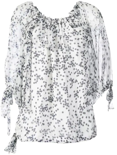 P.a.r.o.s.h Star Print Blouse In White