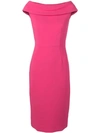 P.a.r.o.s.h Wide-neck Midi Dress In Pink