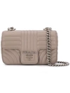 Prada Quilted Mini Shoulder Bag In Grey