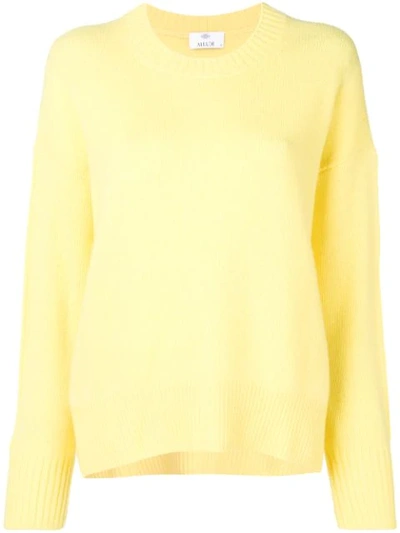 Allude Oversized Knit Jumper In Yellow