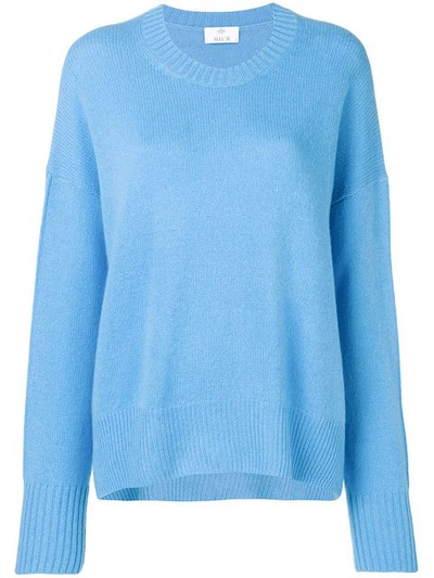 Allude Round Neck Jumper In Blue