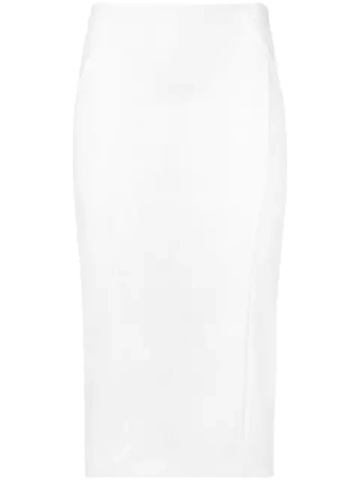 Patrizia Pepe Pencil Skirt In White