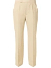 Golden Goose Summer Cropped Trousers In Neutrals
