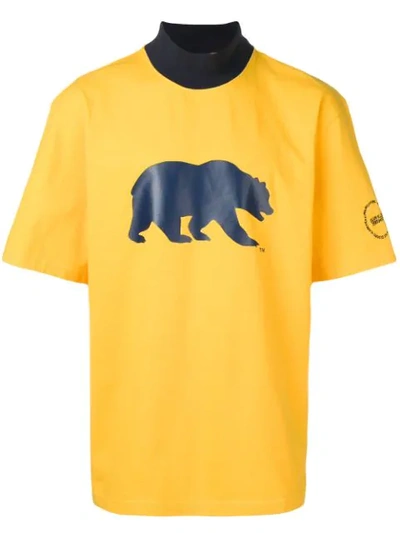 Calvin Klein 205w39nyc Oversized Bear Print T-shirt In Yellow