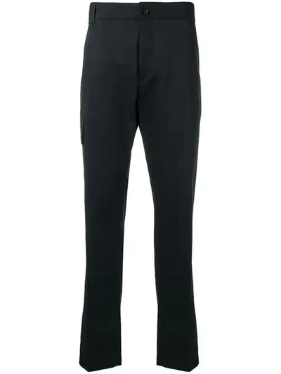 Versace High Waisted Straight Leg Trousers In Black