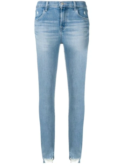 J Brand Distressed Skinny Jeans In Blue