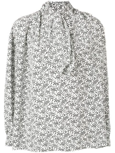 Miu Miu Bluse Mit Stern-print In White