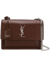 Saint Laurent Sunset Shoulder Bag In 2218 Brandy