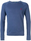 Polo Ralph Lauren Embroidered Logo Jumper In Blue