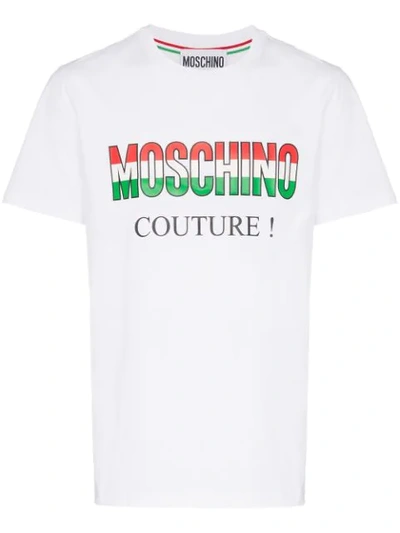 Moschino T-shirt Mit Logo In White