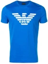 Emporio Armani Logo T-shirt In Blue