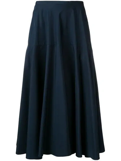 Aspesi High-rise Flared Skirt In Blue