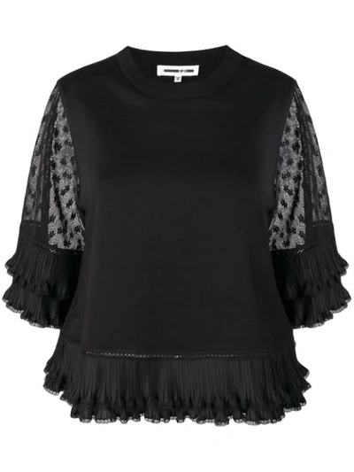Mcq By Alexander Mcqueen Frill Sweater In Black
