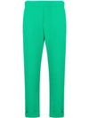 P.a.r.o.s.h Cropped Mid-rise Trousers In Green