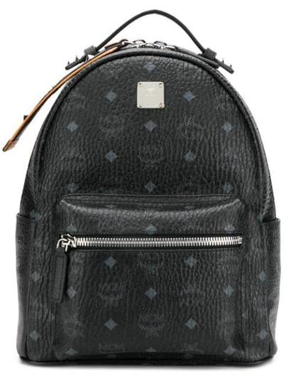 Mcm Stark Logo Print Backpack - Black