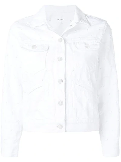 Isabel Marant Étoile Cropped Denim Jacket In White