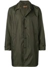 Aspesi Waterproof Button Coat In Green