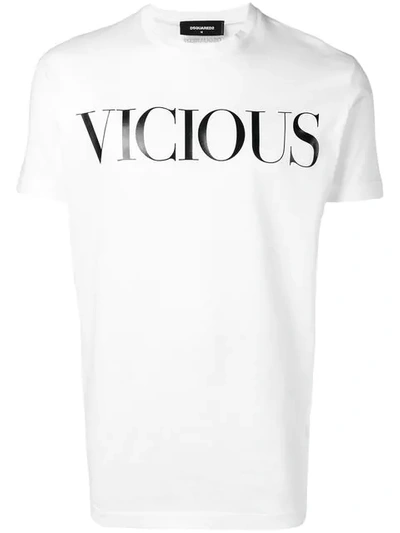 Dsquared2 Vicious Print T-shirt In White