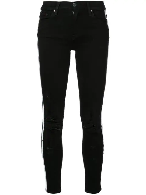 black side stripe jeans