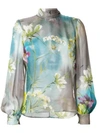 Blumarine Floral Print Blouse - Grey