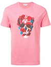 Alexander Mcqueen Skull Pink Cotton T-shirt