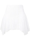 Isabel Marant Étoile Asymmetric Pleated Skirt In White