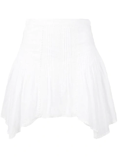 Isabel Marant Étoile Asymmetric Pleated Skirt In White