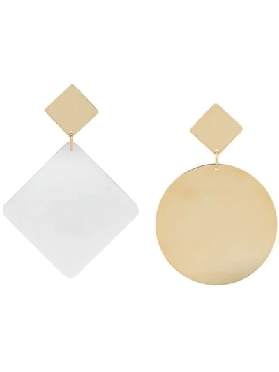 Isabel Marant Étoile Triangle Drop Earrings In White