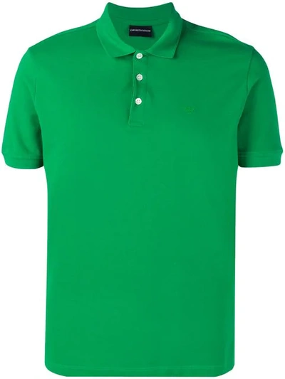 Emporio Armani Logo Polo Shirt In Green