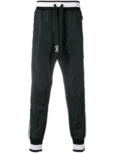 Dolce & Gabbana Dolce And Gabbana Black Logo Plaque Lounge Trousers