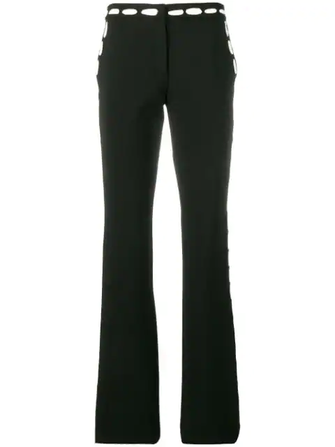 Moschino Contrast Print Trousers In Black | ModeSens