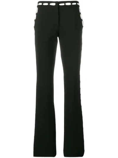Moschino Contrast Print Trousers In Black