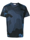 Valentino Macro Camouflage Print T In Blue