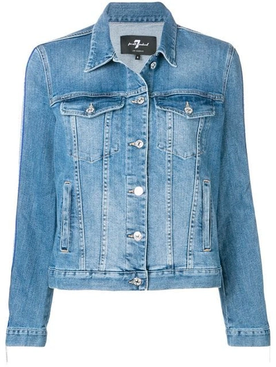 7 For All Mankind Classic Denim Jacket In Blue